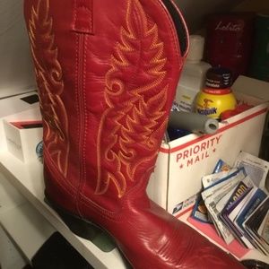 Laredo Red flame RED cowboy boots 91/2